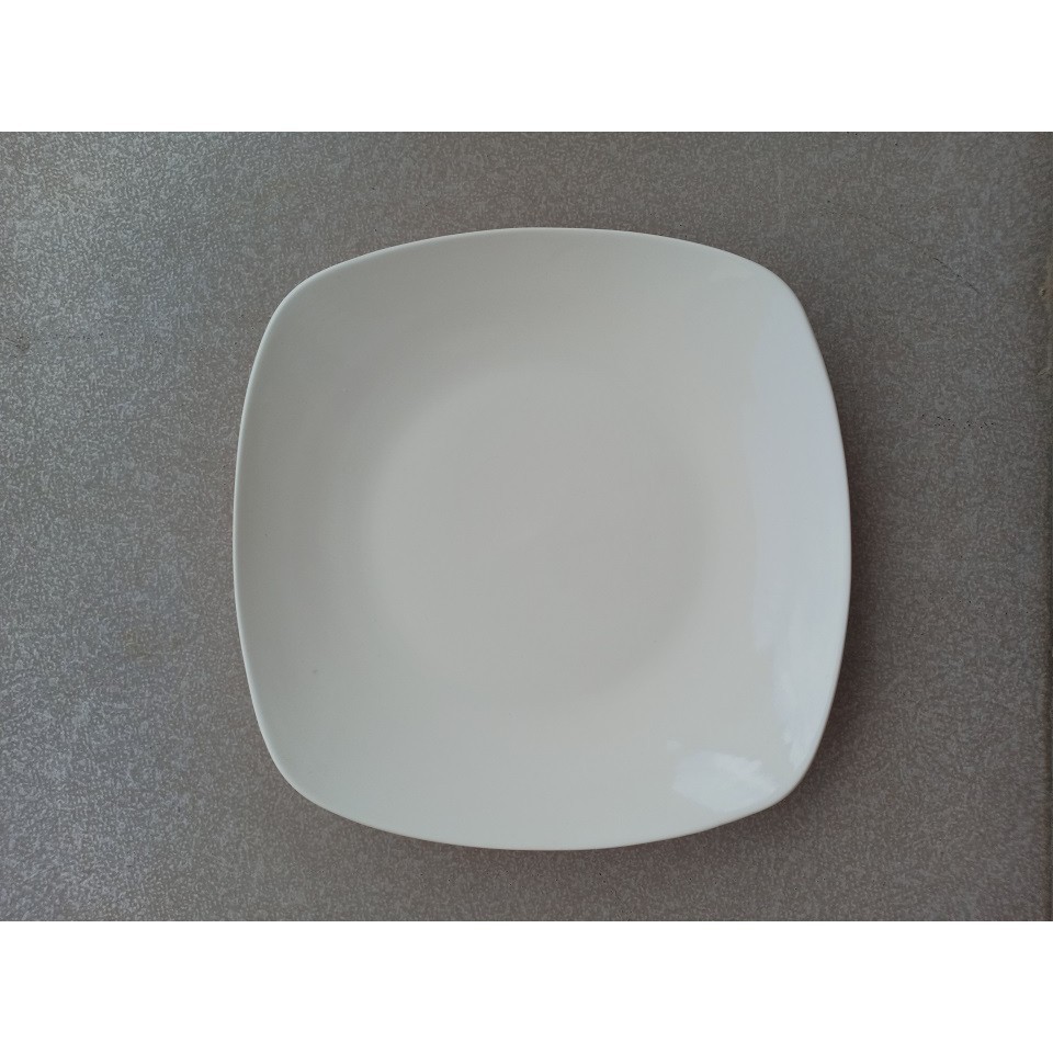 Set 5 Đĩa Sứ Trắng Hình Vuông Cao Cấp