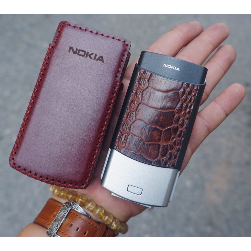 Bao da nokia n70 handmade 100% da bò thật