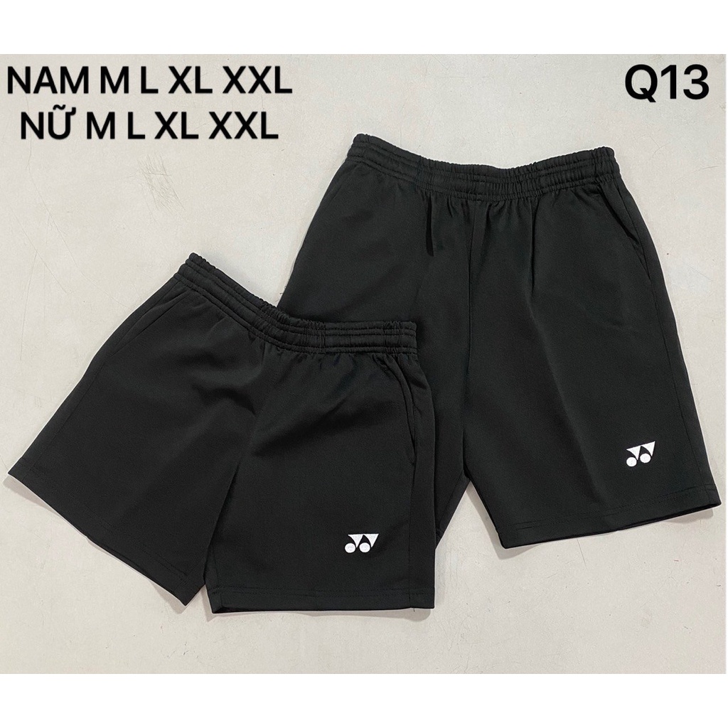 Quần short thun đùi thể thao cầu lông, bóng chuyền, tennis nam nữ chính hãng bền bỉ Yonex, Vitec Y13