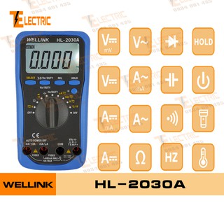 Wellink HL- 2030A Đồng Hồ Vạn Nằng Đo Điện Đo Tần Số Đo Nhiệt Độ Đo Tụ Wellnik HL 2030A