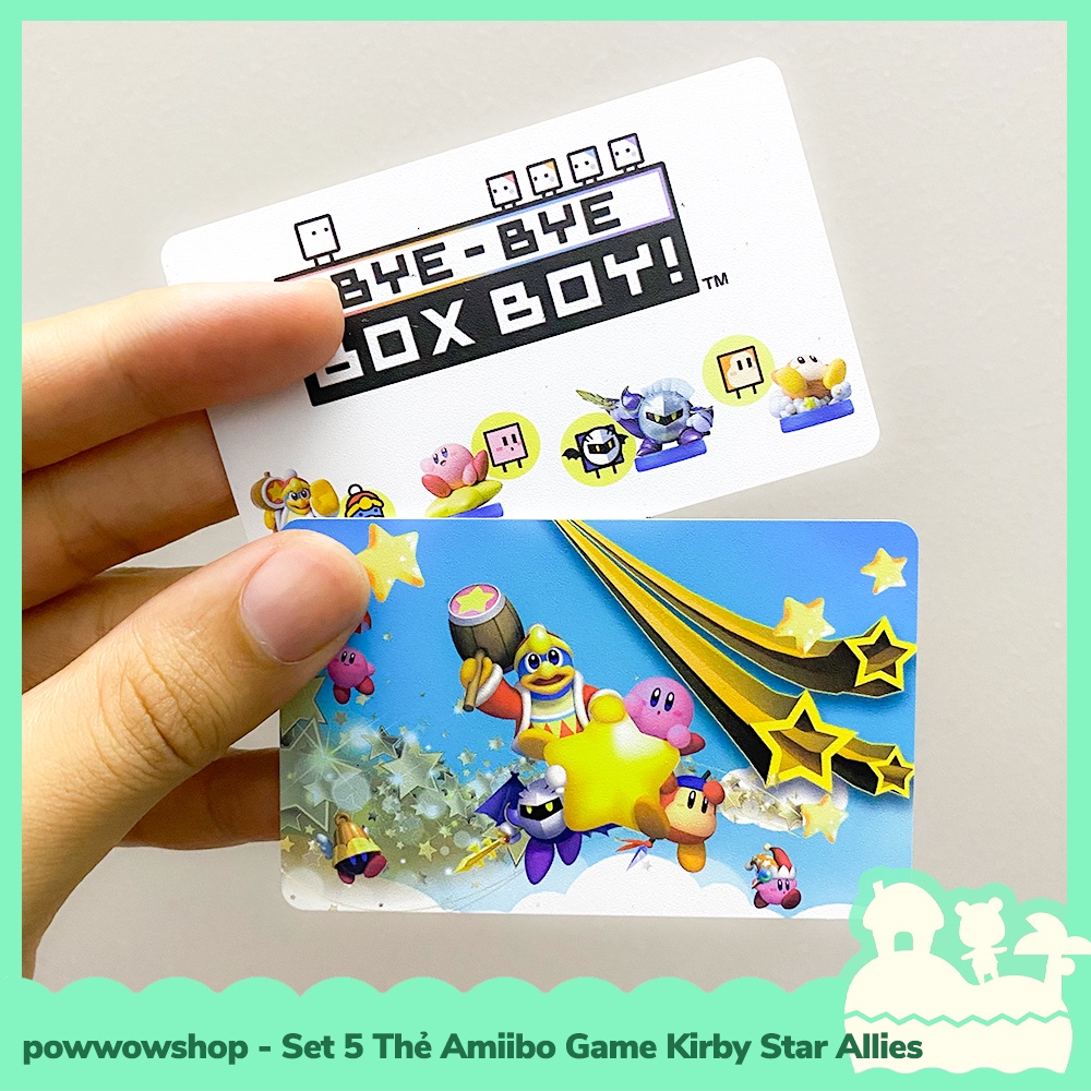 [Sẵn VN - Hỏa Tốc] Set 5 Thẻ Amiibo Card Scan NFC Game Kirby Star Allies Cho Máy Game Nintendo Switch / Lite / Oled