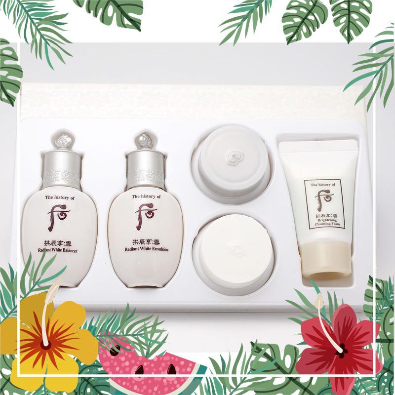 Bộ Dưỡng Trắng Da Tẩy Vết Nám Whoo Seol Radiant White Special Gift Kit (5 món)