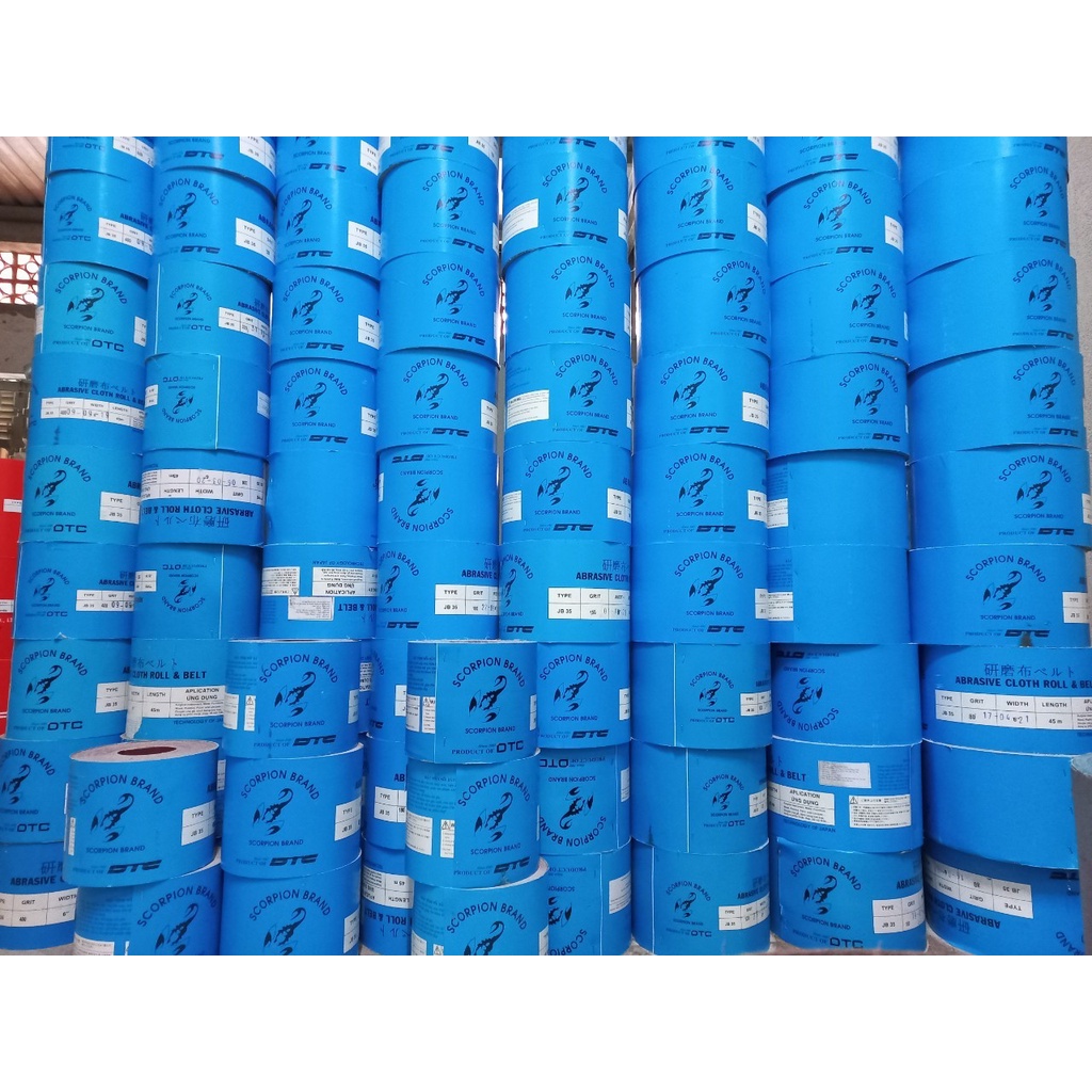 Nhám vải  cuộn bò cạp xanh nhật bản JB35 1 Tấc 100mm P60-P400