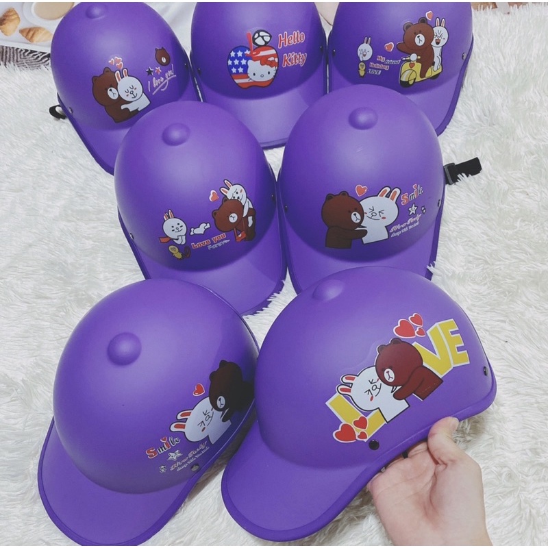 Mũ bảo hiểm thời trang lưỡi trai Nam-Nữ nửa đầu