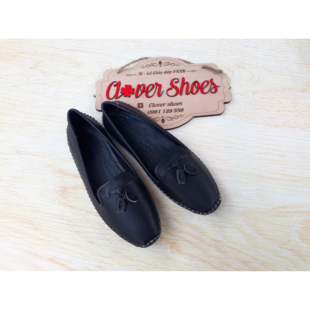 Giày bệt nơ chuông da toàn bộ siêu êm mềm (đen, bò) Daisyo VNXK- G005 | BigBuy360 - bigbuy360.vn