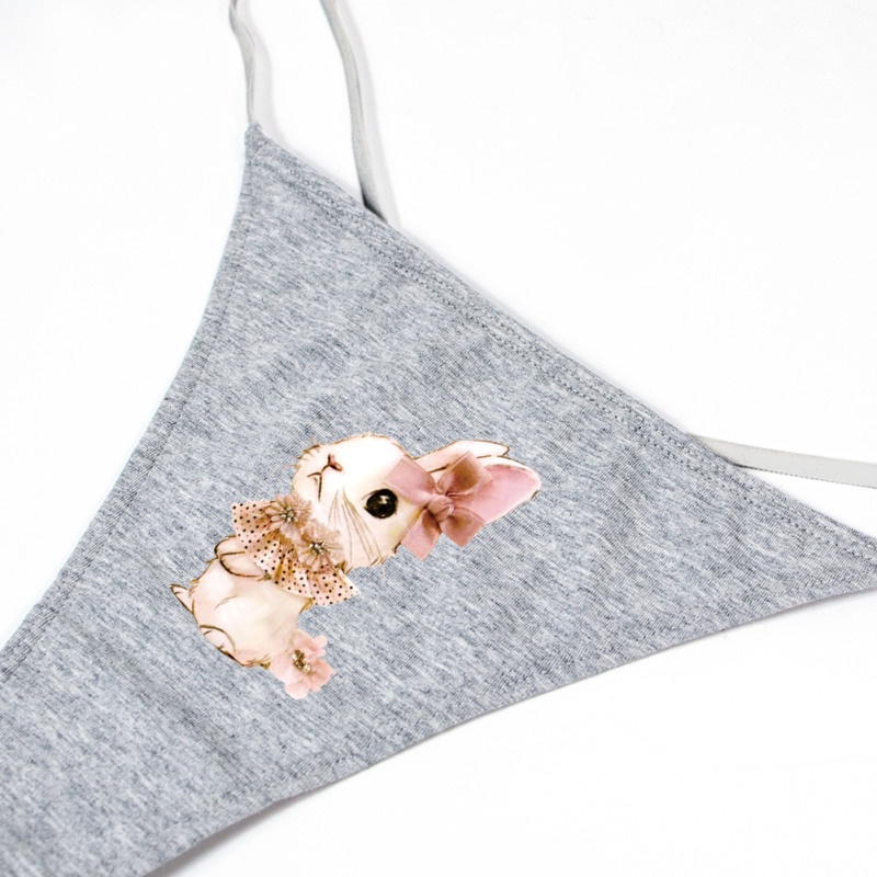 Quần lót Varsbaby N150 lọt khe hình chữ V màu đen và xám bằng cotton