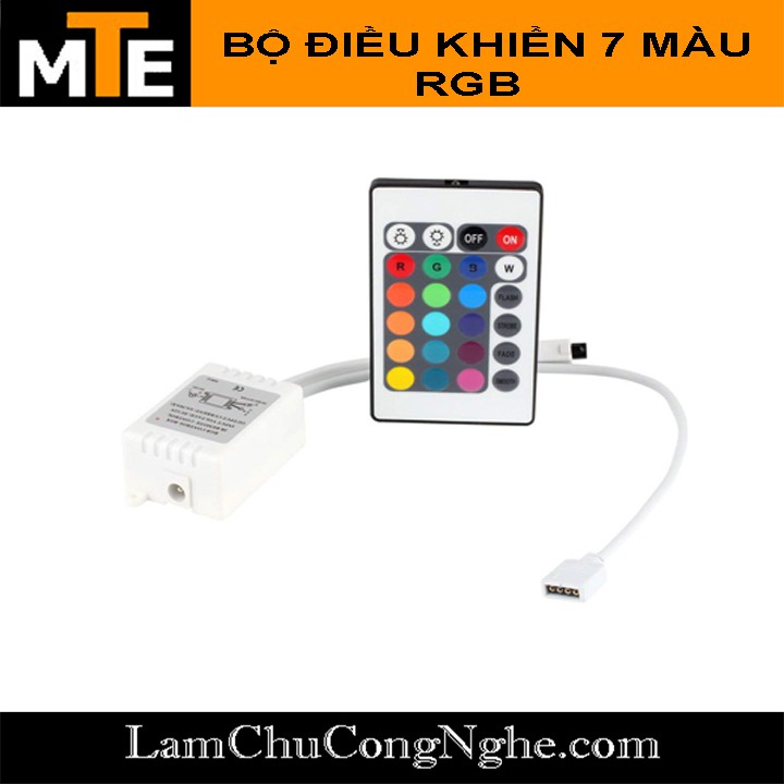 Bộ Điều Khiển 7 Màu RGB (Hồng Ngoại) -  Bộ Điều Khiển led dây dán 505 đổi 7 màu RGB