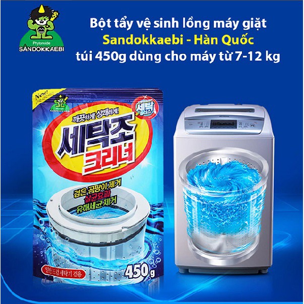 Bột tẩy lồng máy giặt Sandokkaebi Korea 450g chính hãng