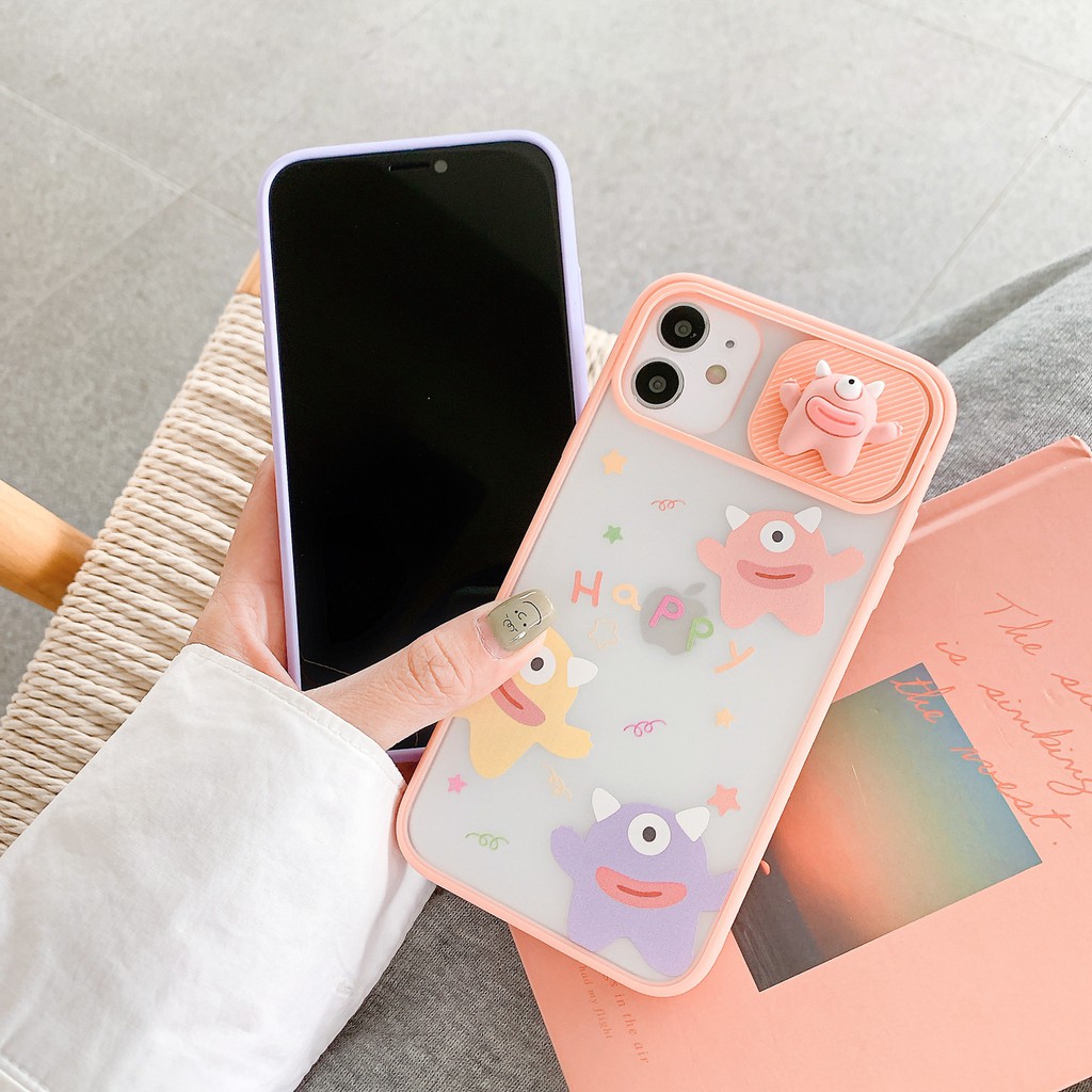 Ốp điện thoại hình quái vật 3D dễ thương cho iPhone 7 8 iPhone8 8 plus XR X XS MAX 11 pro 11pro