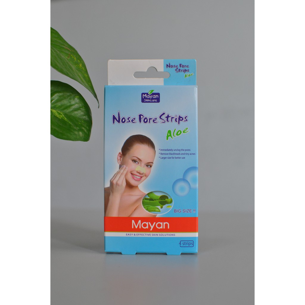 LỘT MỤN CÁM LÔ HỘI - MAYAN NOSE PORE STRIPS ALOE