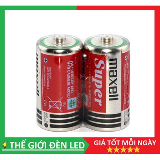 Vĩ 2 viên pin trung maxell, pin trung maxell superr14p vỉ 2 viên