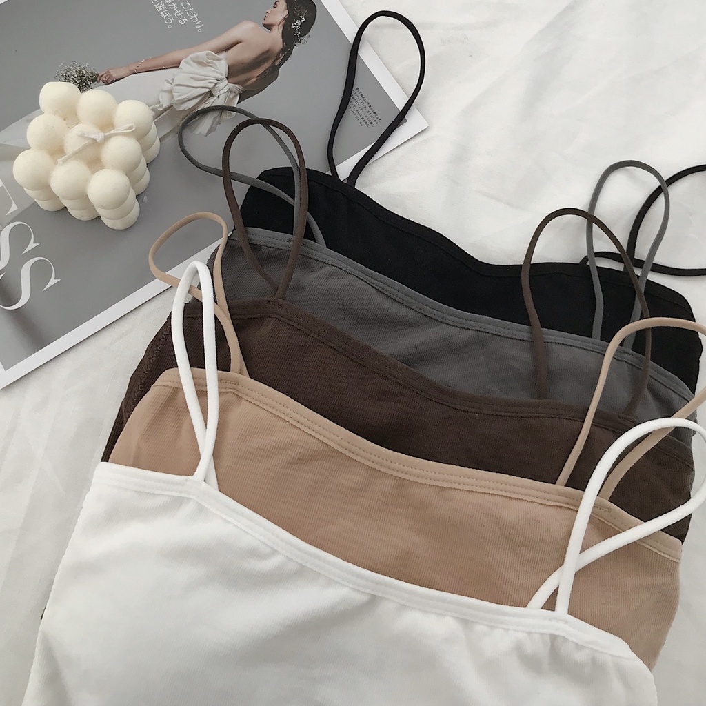 Áo Bra Nữ 2 Dây JEM CLOSET Chất Vải Thun Co Giãn Dáng Yếm Mix Đồ Siêu Sexy TETHER 10338