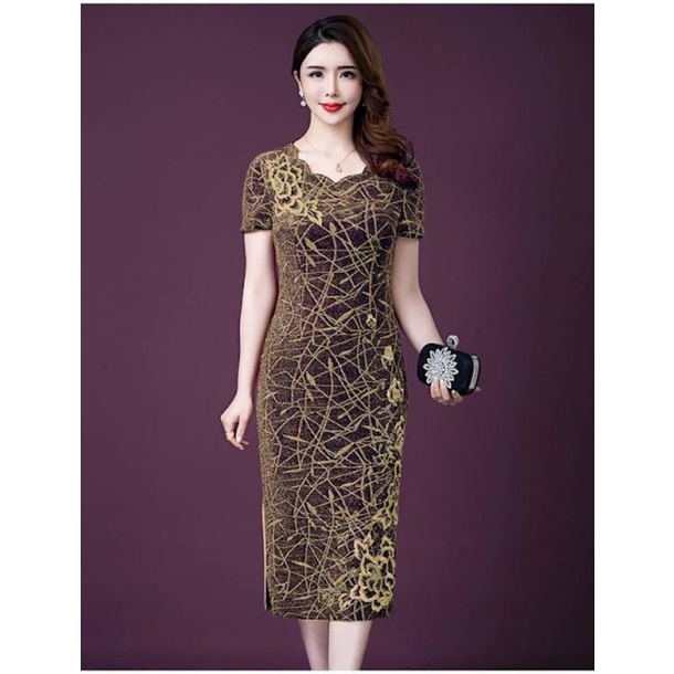 Vải thun kim tuyến dày dặn