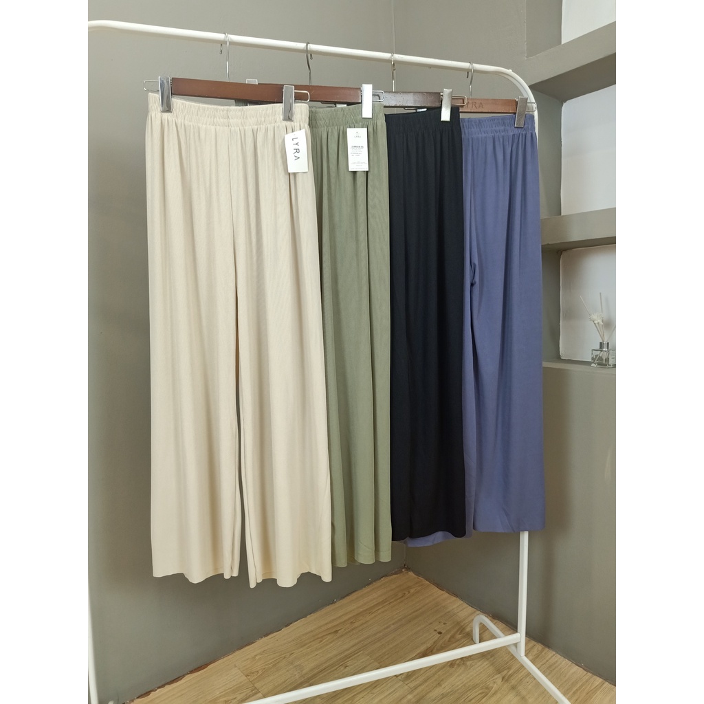 Quần culottes ống suông cạp chun dành cho nữ LYRA, chất liệu thun tăm mềm mát thời trang- VXYQD0058 | BigBuy360 - bigbuy360.vn