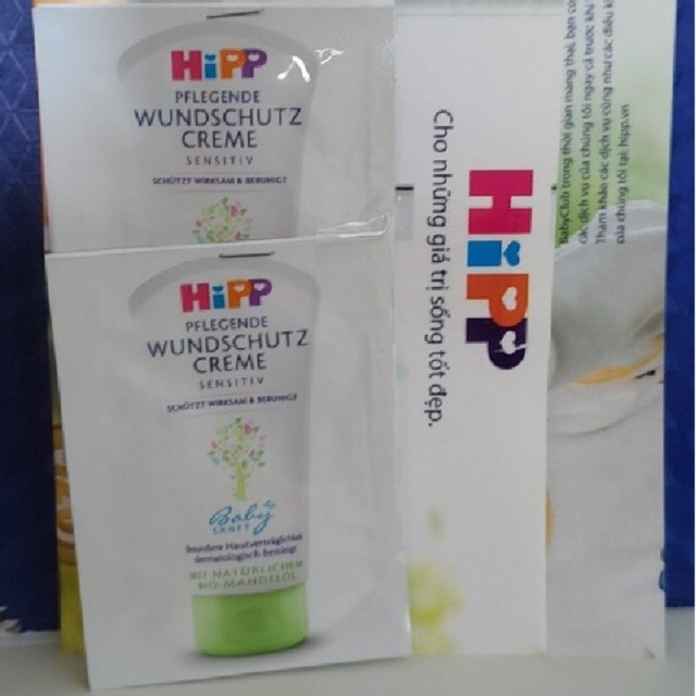 2 gói kem chống hăm HIPP nhập khẩu đức( 1,6ml/1gói)