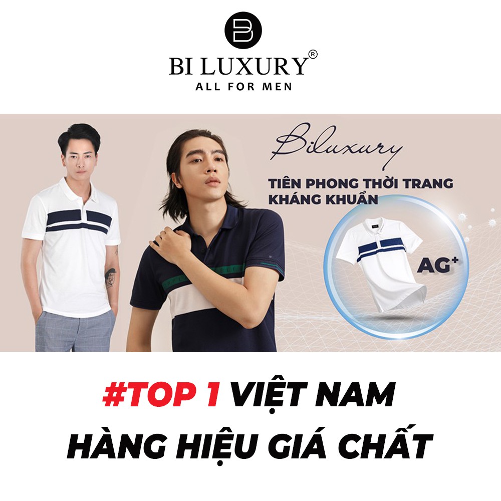 Áo Sơ Mi Nam Ngắn Tay T2 BILUXURY 6SMCB002TRK Chất Vải Kháng Khuẩn Chống Tia UV Form Chuẩn Thời Trang