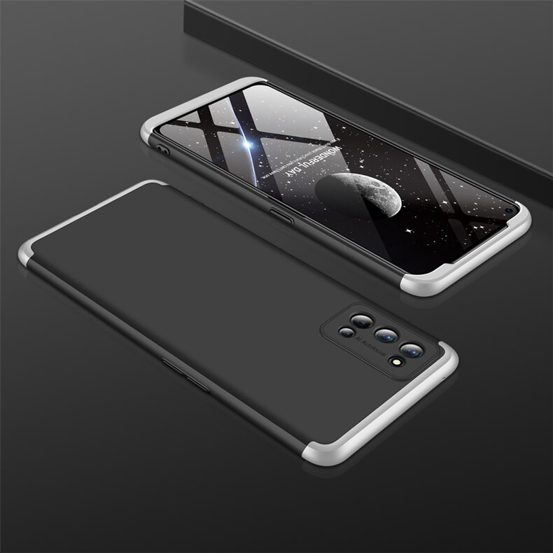 Ốp điện thoại nhựa cứng chống sốc bảo vệ 360 độ cho Realme 7 6 5 Pro 7i 5i 6i C3 C17
