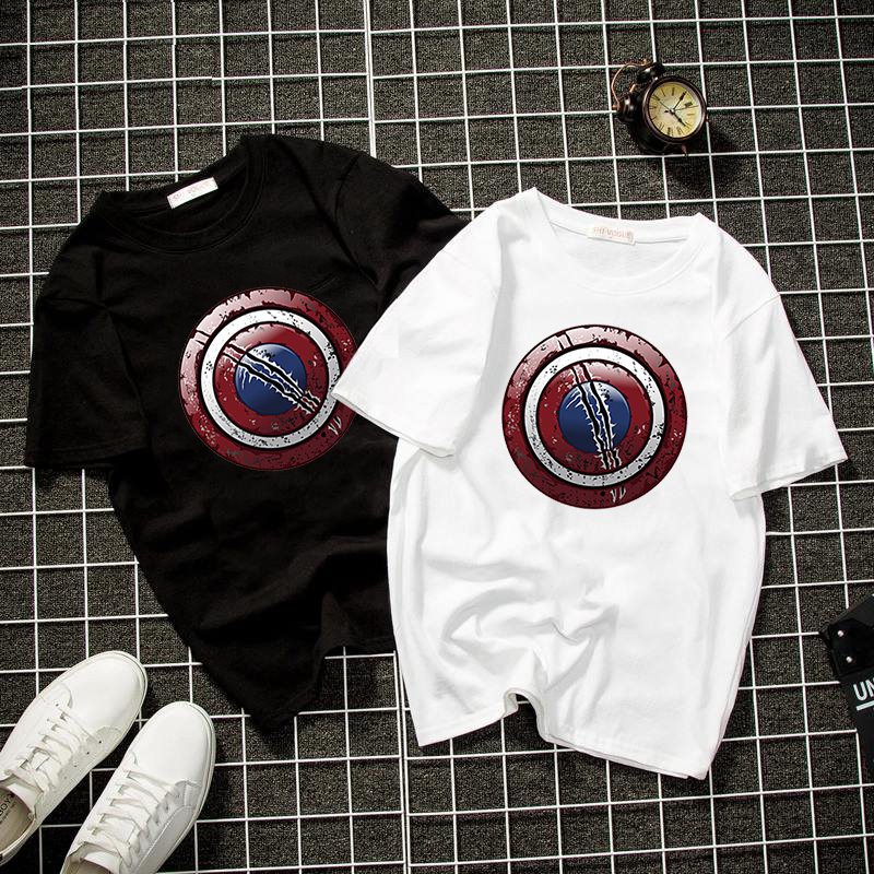 Áo thun unisex siêu anh hùng màu trắng 2019T852