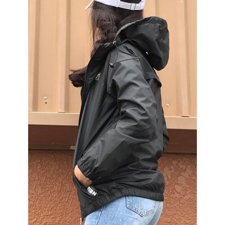 ÁO KHOÁC JACKET logo raw (mà đen size M)