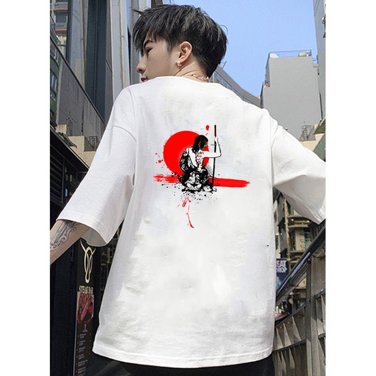 Áo thun unisex độc lạ Samurai form rộng vải dày mịn 2019T1802