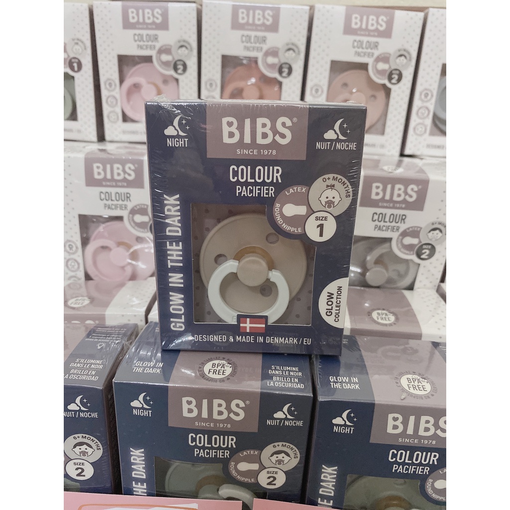 Ti giả Bibs, Ti ngậm cho bé Đan Mạch chính hãng tặng kèm nắp trứng tiện lợi