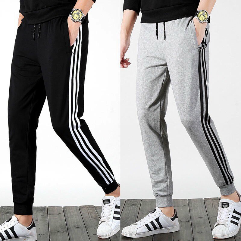 Quần Jogger 3 Sọc Rút Dây - Ống Rộng Thể Thao Unisex Nam Nữ Dáng Ulzzang Ống Bo Lưng Thun vải co dãn ,mềm mịn