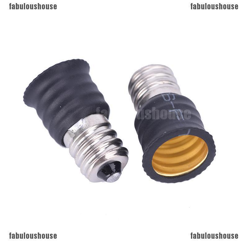 Hấp Dẫn 2 Cái / 10 Chiếc Đen E12 Sang E14 Bóng Đèn Chuyển Đổi Đèn LED Giá Đỡ Đèn Adapter Ổ Cắm liveup