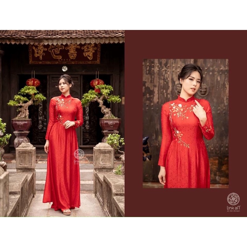 Áo dài truyền thống hoa phượng