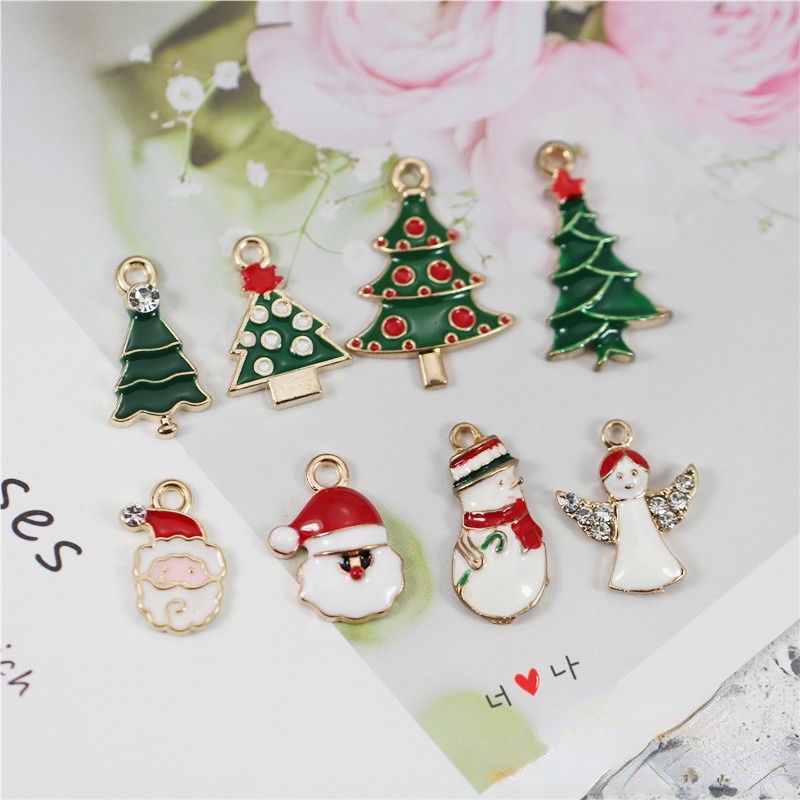 Bộ 5 Phụ Kiện Trang Trí Giáng Sinh Bằng Hợp Kim Thời Trang