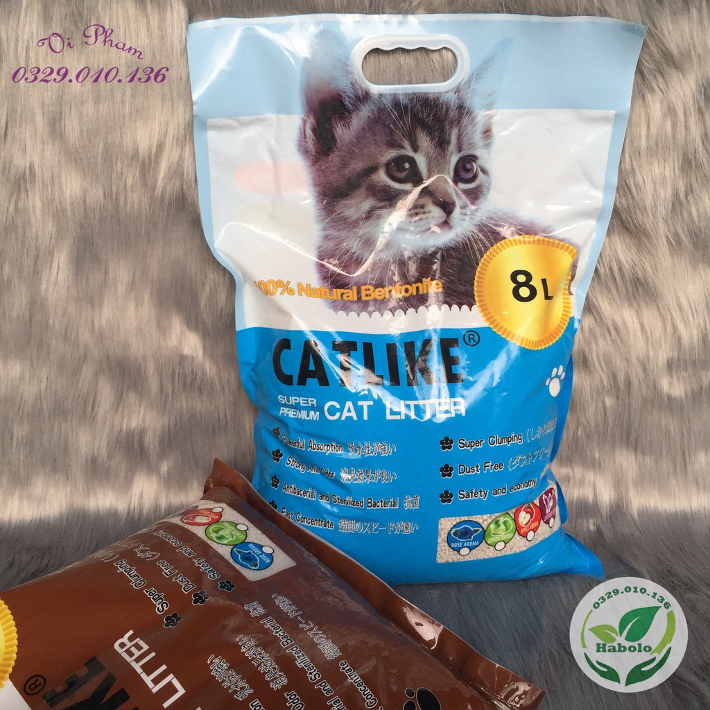 [Hỏa Tốc HCM] Cát vệ sinh cho mèo Catlike - Cat litter siêu khử mùi, siêu tiết kiệm, diệt khuẩn 8L.