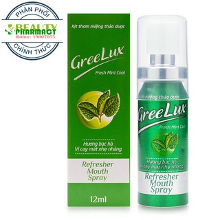 Xịt Thơm Miệng Greelux Extra Cool/Fresh Mint Cool Thảo Dược 12ml