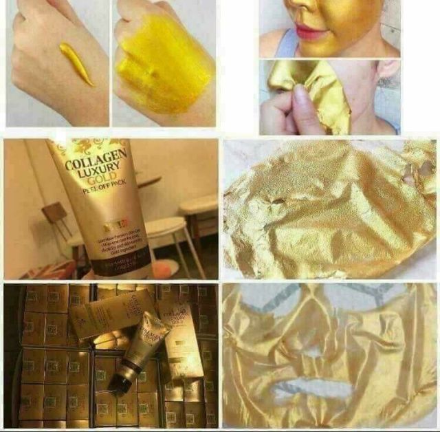 🎭 MẶT NẠ LỘT TINH CHẤT COLLAGEN & LUXURY GOLD PEEL OFF PACK 3W CLINIC 🎭