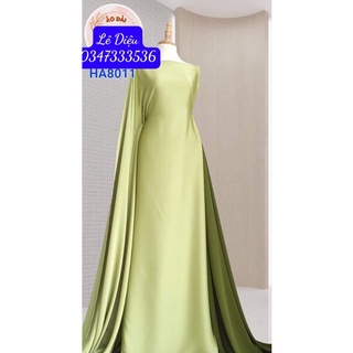 Set vải áo dài lụa ngọc ánh trăng