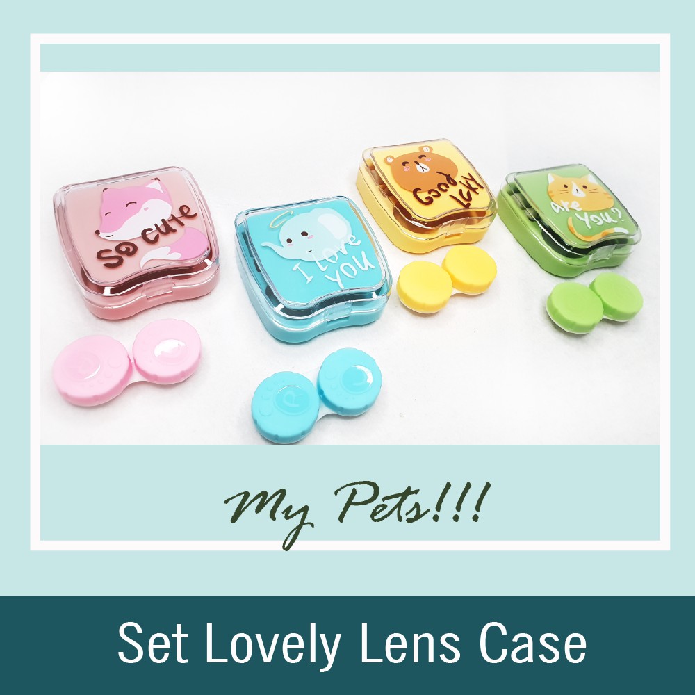 Khay Gương ANN365 Đeo Lens Hình Thú Cưng Siêu Cute (Full Bộ Dụng Cụ Đeo Lens)