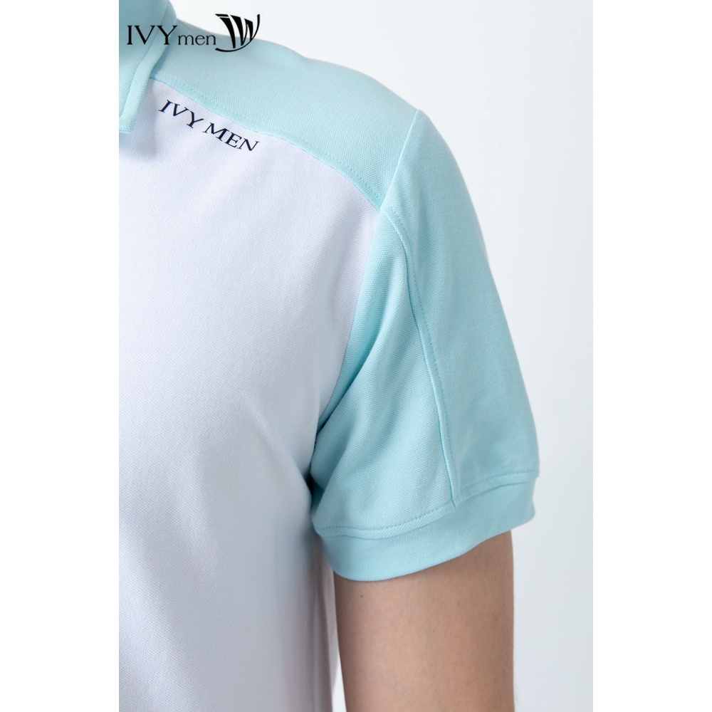 Áo polo nam phối màu vải sợi modal IVY moda MS 57E2993