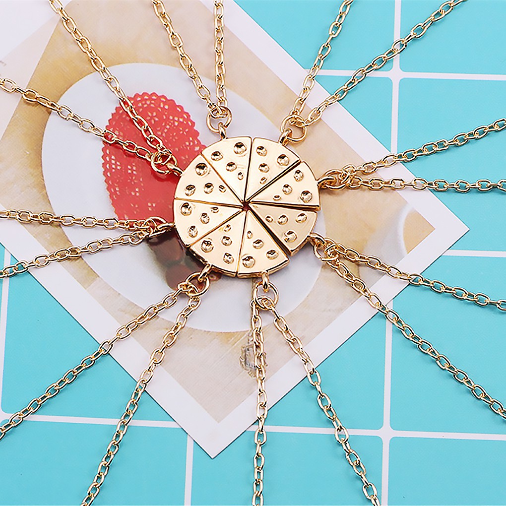 Dây Chuyền Tình Bạn Mặt Hình Miếng Phô Mai Pizza Độc Đáo