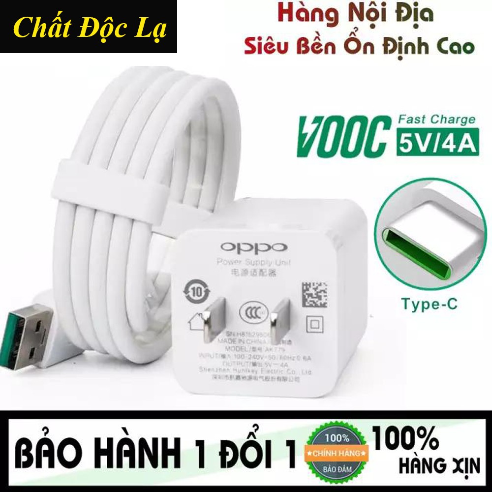 [ DEAL SỐC 0Đ ]Bộ sạc VOOC R17 chính hãng oppo find x, RENO Oppo Chân Type-C   (bao đồi trả nếu ko nhận sạc nhanh)