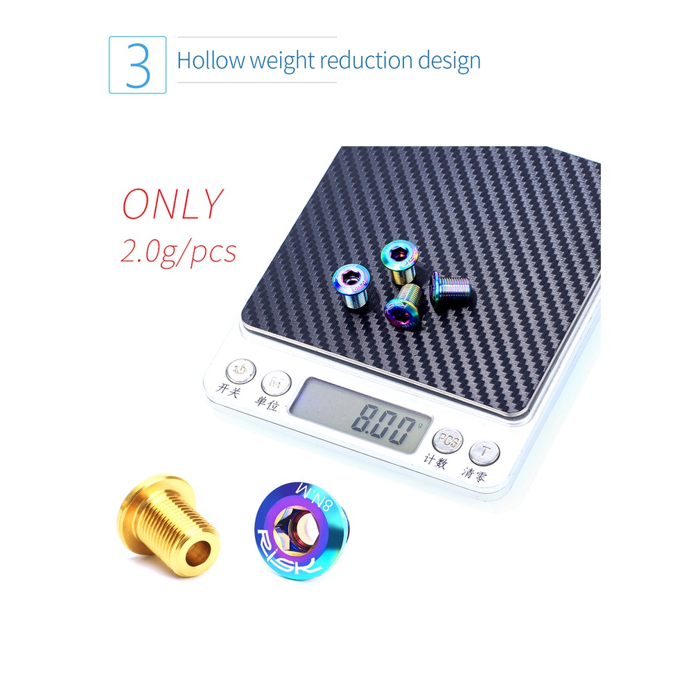 1 Bộ Bu Lông Dây Xích Xe Đạp M8x10 BMX Chất Liệu Hợp Kim Titan