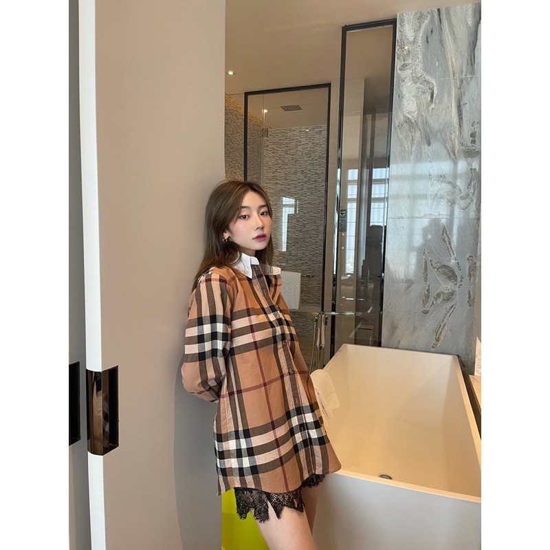 Áo sơ mi nữ cao cấp Burberry BBR mẫu mới nhất 2021