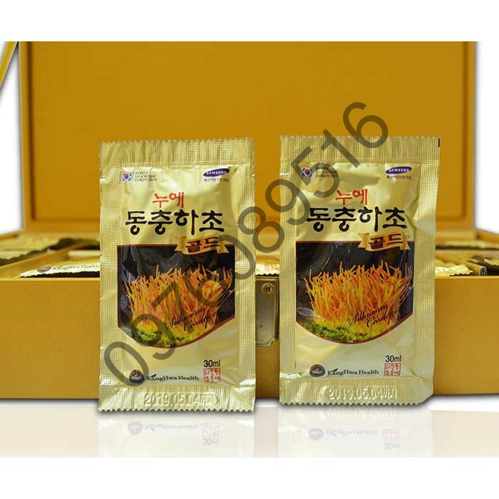 ĐÔNG TRÙNG HẠ THẢO HÀN QUỐC -HỘP GỖ VÀNG 60 GÓI X 30ml | BigBuy360 - bigbuy360.vn