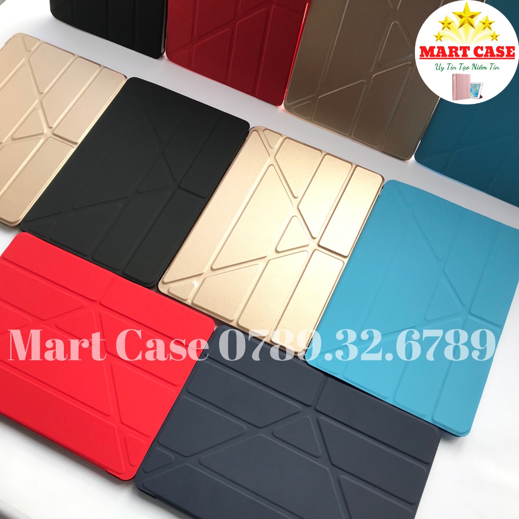 Ốp ipad Gập tam giác chất đẹp ốp ipad Gen 5/6/7/8/9/Air 1/2/3/Pro 9.7/10.5/Mini 1/2/3/4/5...MART CASE