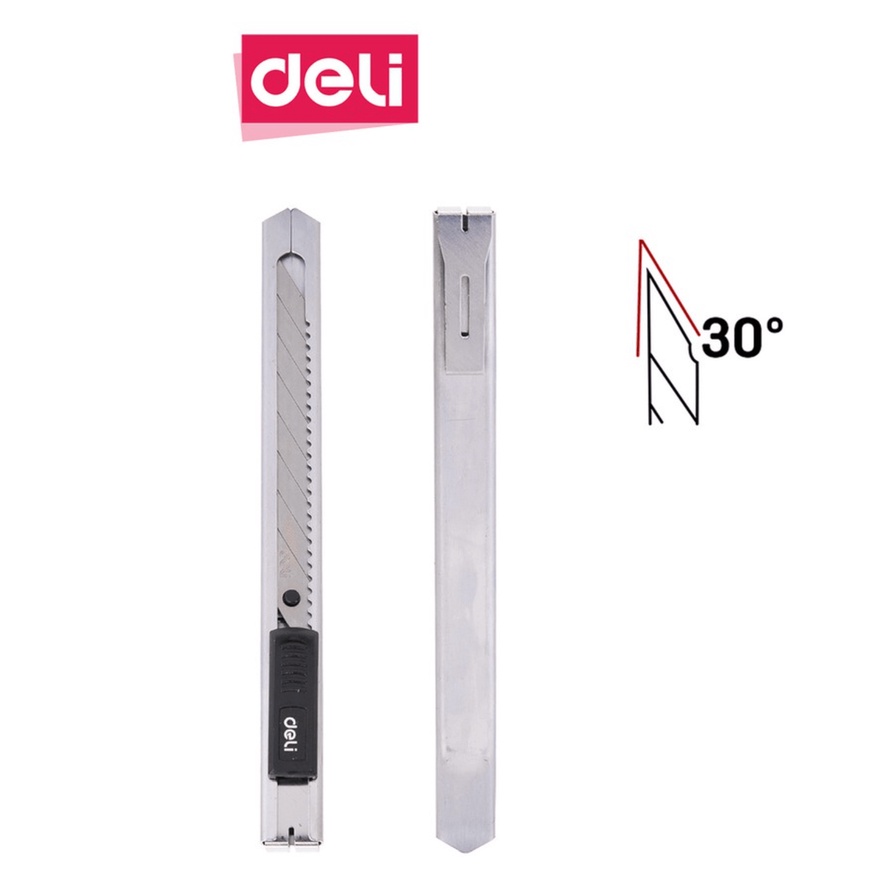 Dao rọc giấy inox Deli 2034 - SK5 30 ĐỘ