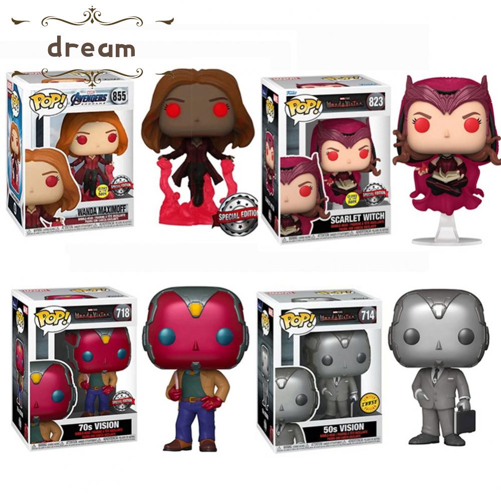 【DREAMLIFE】Funko Pop! Marvel: WandaVision - Witch Wanda Vinyl Figure Keychain Pendant Figure Model