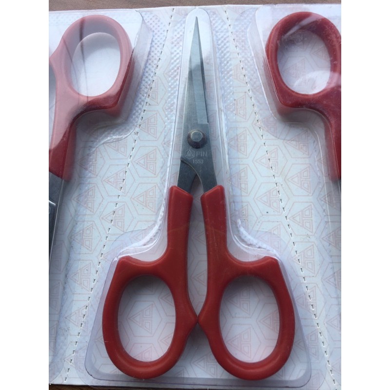 Kéo cắt chỉ thêu mũi cong hiệu pin cán đỏ