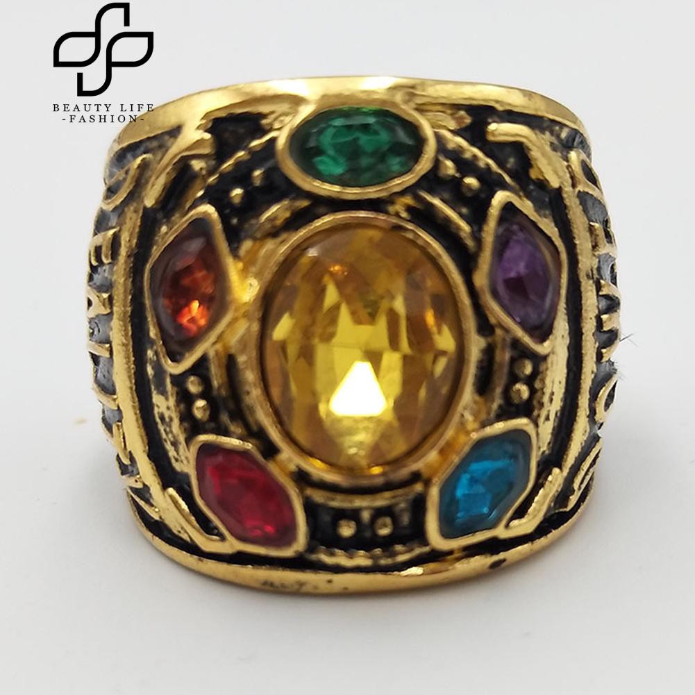 Nhẫn đính đá kiểu Thanos cá tính cho nam