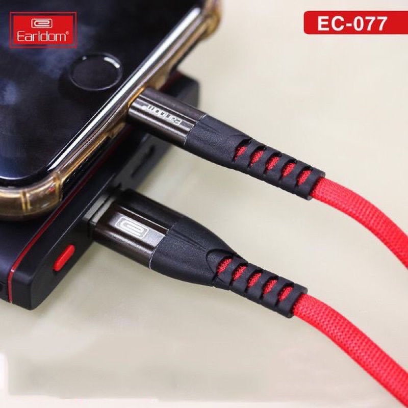 Dây cáp sạc nhanh earldom sạc nhanh 3A cho điện thoại ip 6 - 14 promax