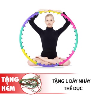 Vòng lắc eo giảm mỡ bụng tặng dây nhảy và thước đo eo