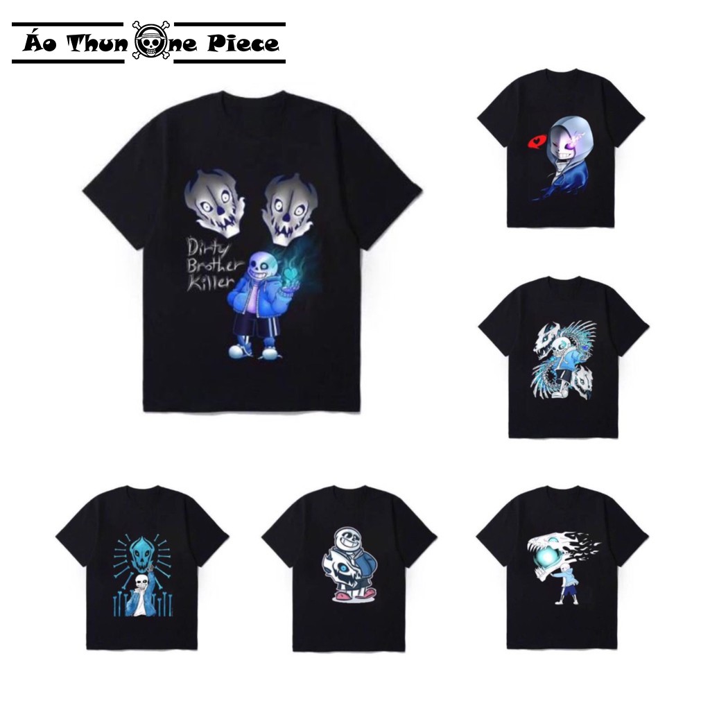 Áo Thun In Hình Bé Sans Undertale ink error Mẫu Đen Cực Đẹp - Áo Thun Game [Có size trẻ em]