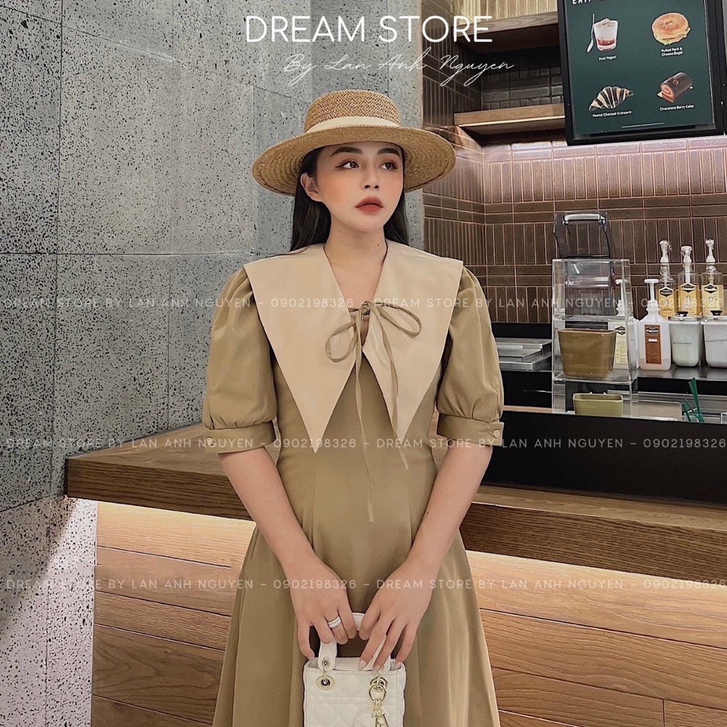 đầm lụa chữ A cổ kiểu bẻ V bản to ngắn tay