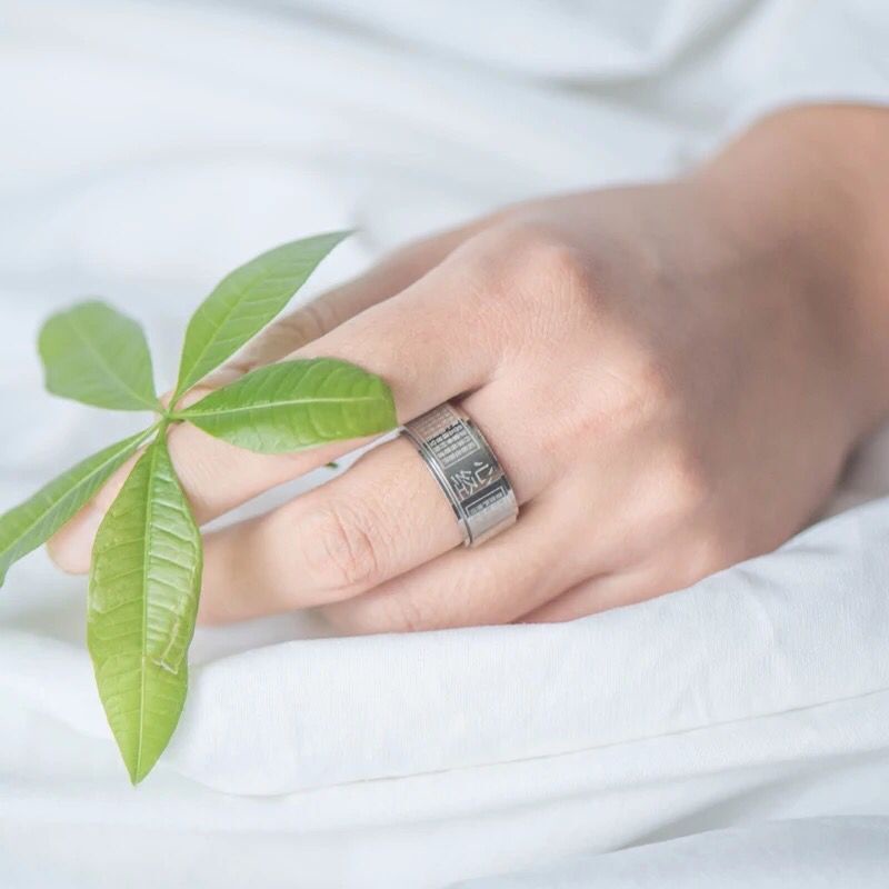 Nhẫn Thép Titan Cổ Điển Hợp Thời Trang